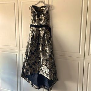 This gorgeous elegant hi-Lo gown would dazzle any occasion